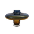 GLOBAL VIEWS LOW COBALT OVER AMBER VASE - Art