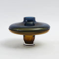 GLOBAL VIEWS LOW COBALT OVER AMBER VASE - Art