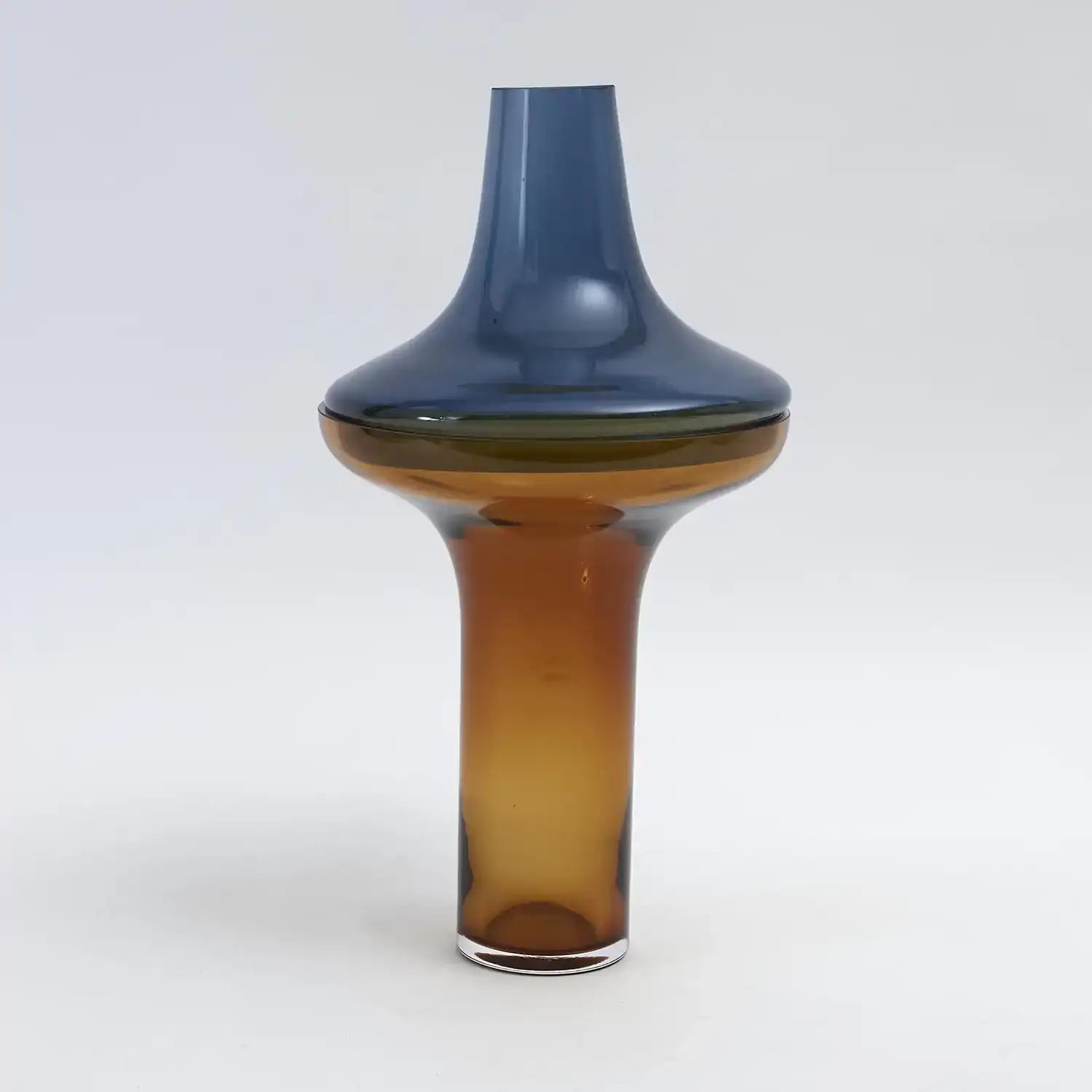 GLOBAL VIEWS TALL COBALT OVER AMBER VASE - Art