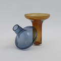 GLOBAL VIEWS TALL COBALT OVER AMBER VASE - Art