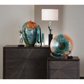 GLOBAL VIEWS SQUARE CUT GLASS VASE - Art
