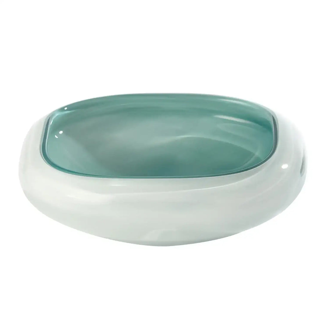 GLOBAL VIEWS SQUARE CASED GLASS BOWL - Art
