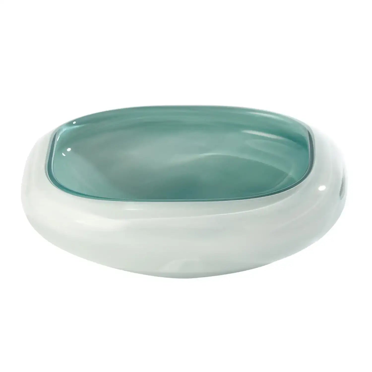 GLOBAL VIEWS SQUARE CASED GLASS BOWL - Art