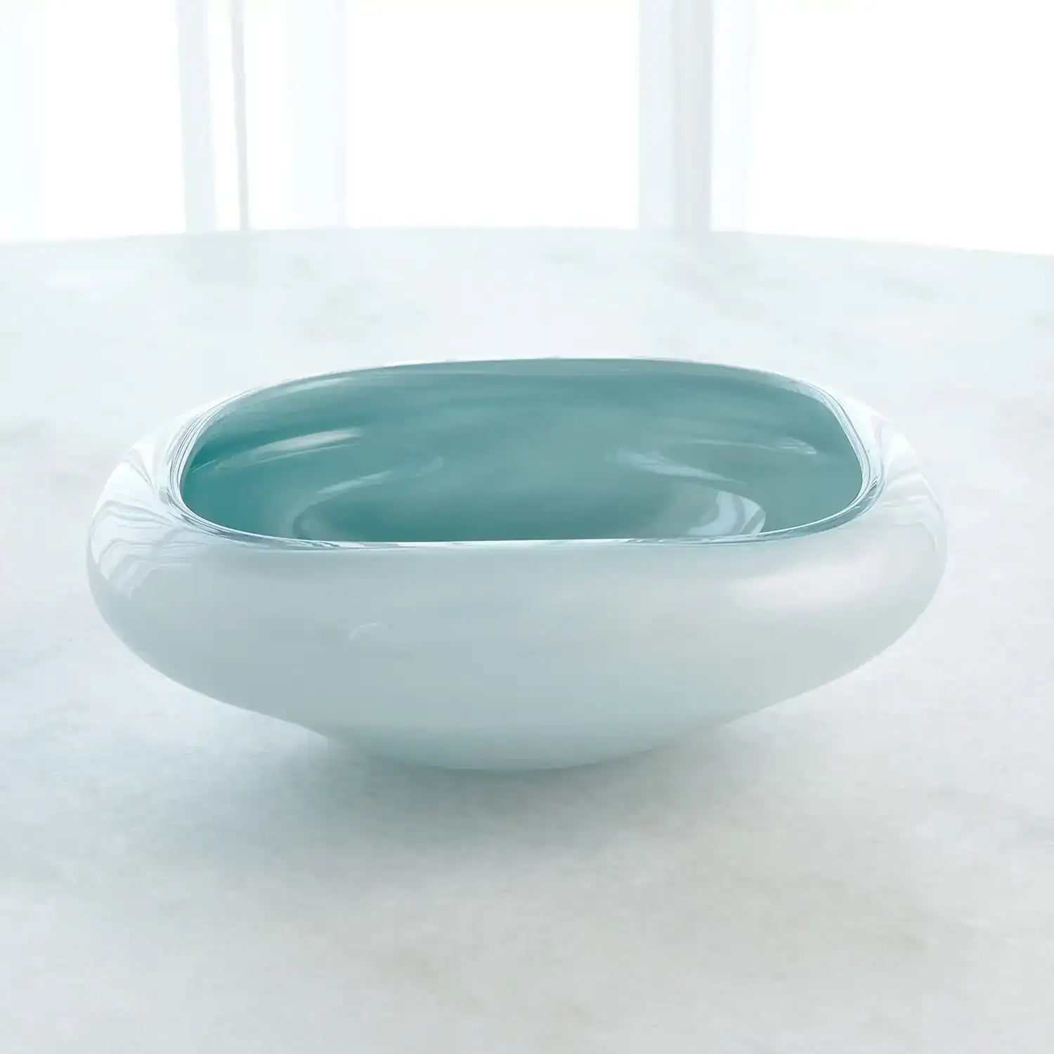 GLOBAL VIEWS SQUARE CASED GLASS BOWL - Art