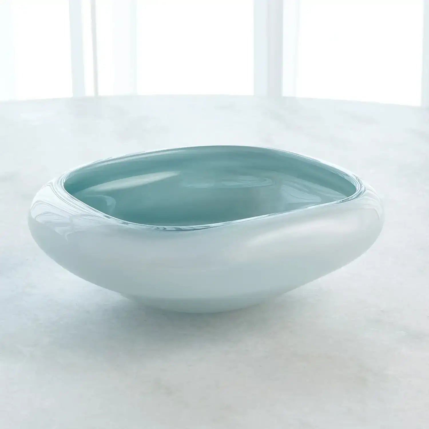 GLOBAL VIEWS SQUARE CASED GLASS BOWL - Art