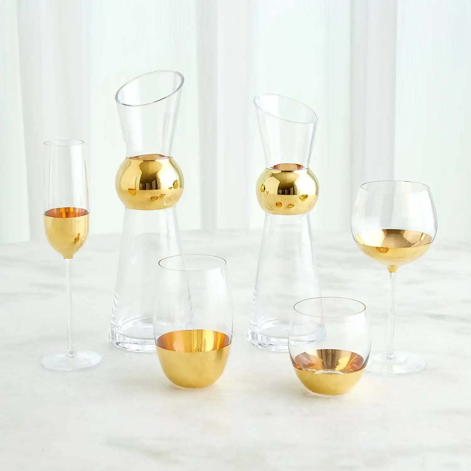 GLOBAL VIEWS METALLIC ORB CARAFE - Decorative Accents
