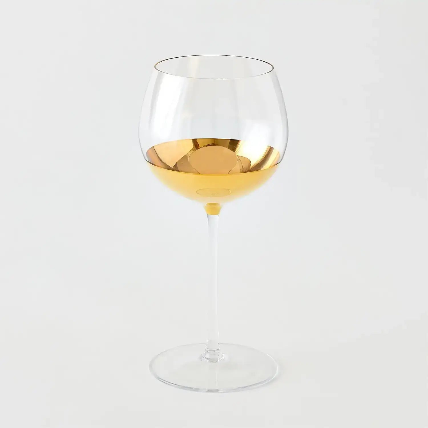 GLOBAL VIEWS METALLIC ORB WINE GLASS - Decorative Accents