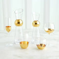 GLOBAL VIEWS METALLIC ORB WINE GLASS - Decorative Accents