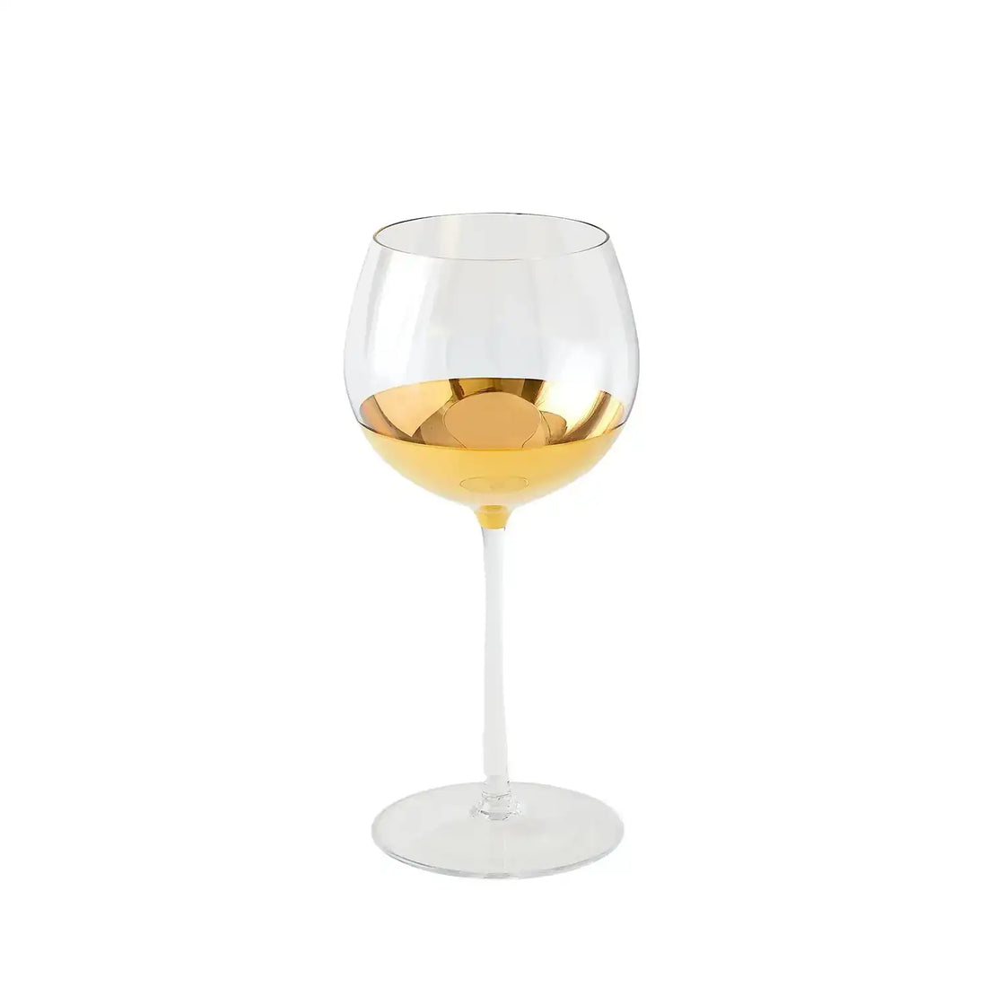 GLOBAL VIEWS METALLIC ORB WINE GLASS - Decorative Accents