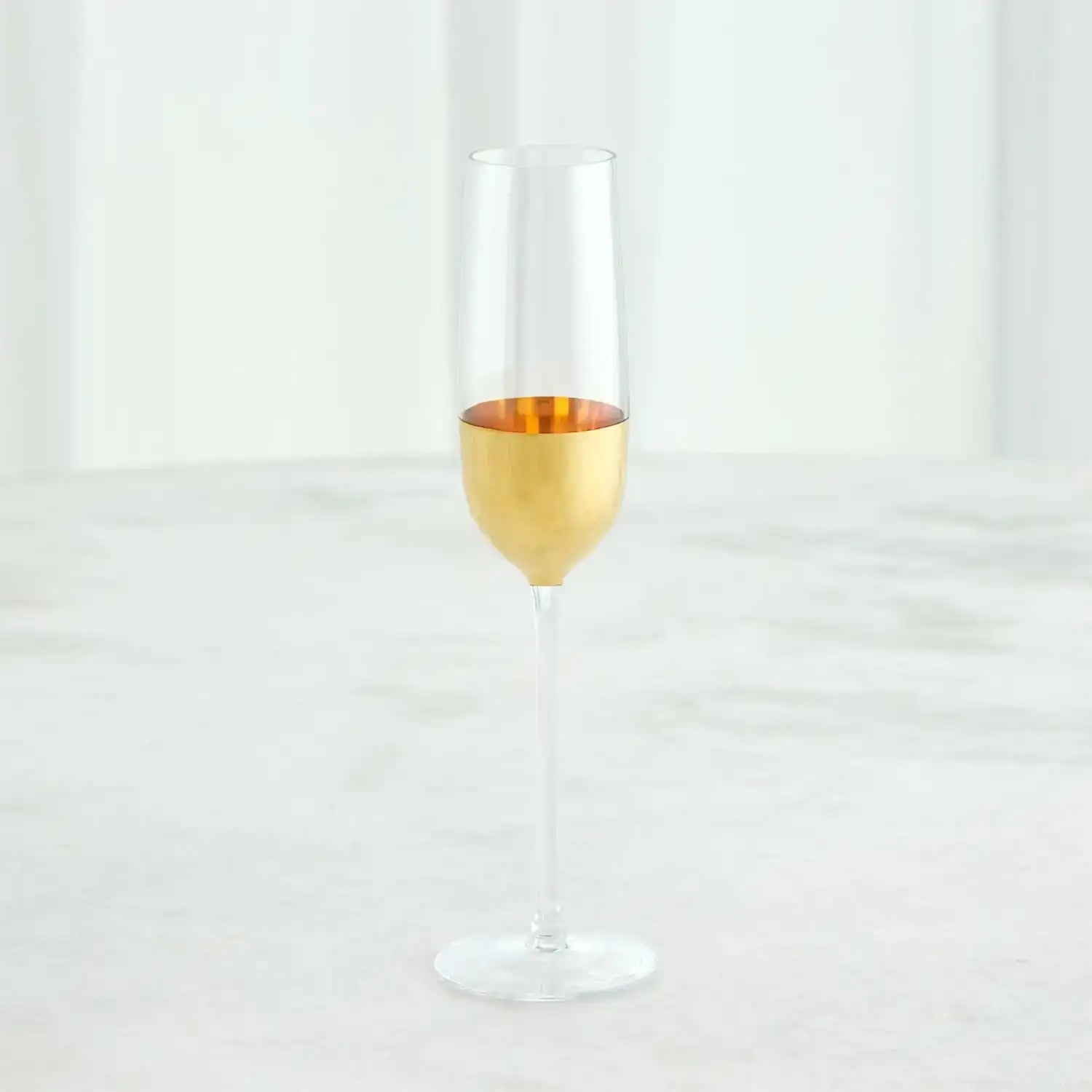 GLOBAL VIEWS METALLIC ORB CHAMPAGNE FLUTE - Decorative Accents