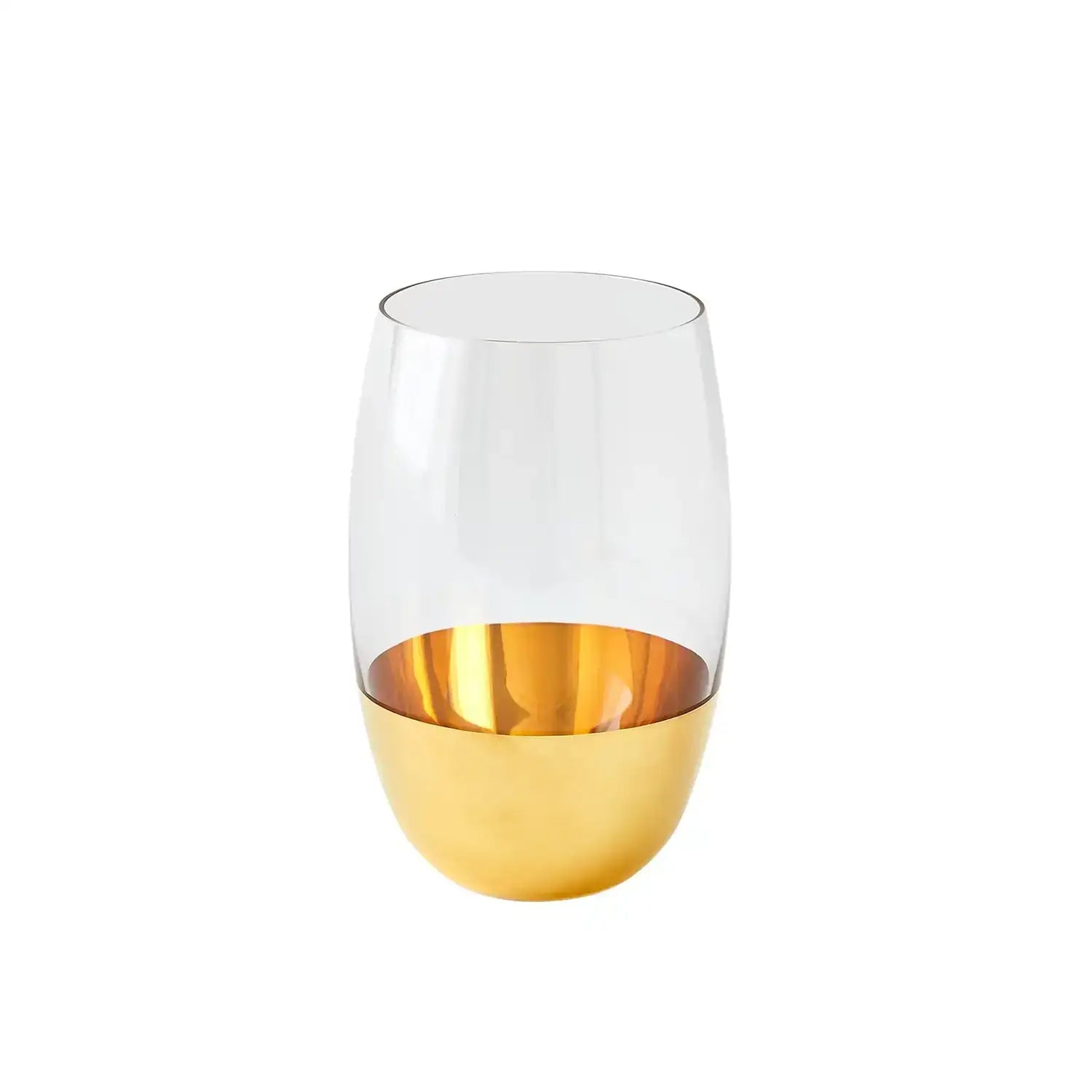 GLOBAL VIEWS METALLIC ORB HIGHBALL GLASS - Decorative Accents