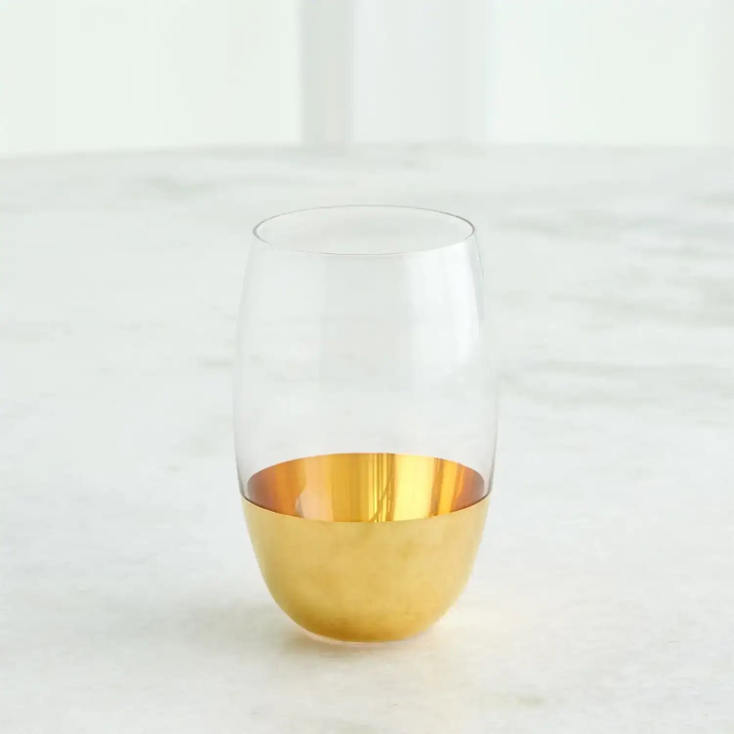 GLOBAL VIEWS METALLIC ORB HIGHBALL GLASS - Decorative Accents