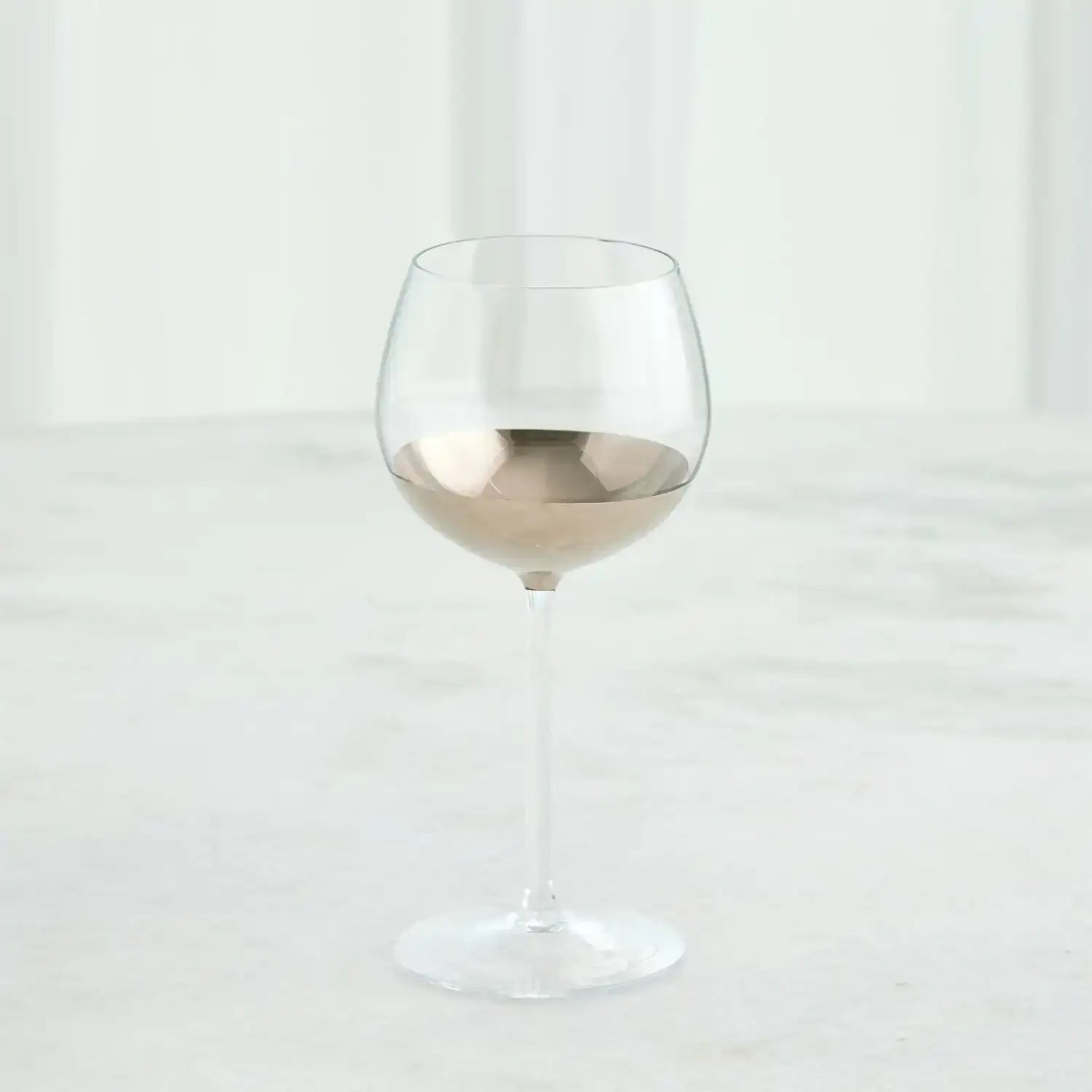 GLOBAL VIEWS METALLIC ORB WINE GLASS - Decorative Accents