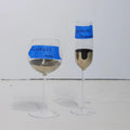 GLOBAL VIEWS METALLIC ORB WINE GLASS - Decorative Accents