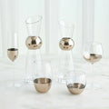 GLOBAL VIEWS METALLIC ORB WINE GLASS - Decorative Accents