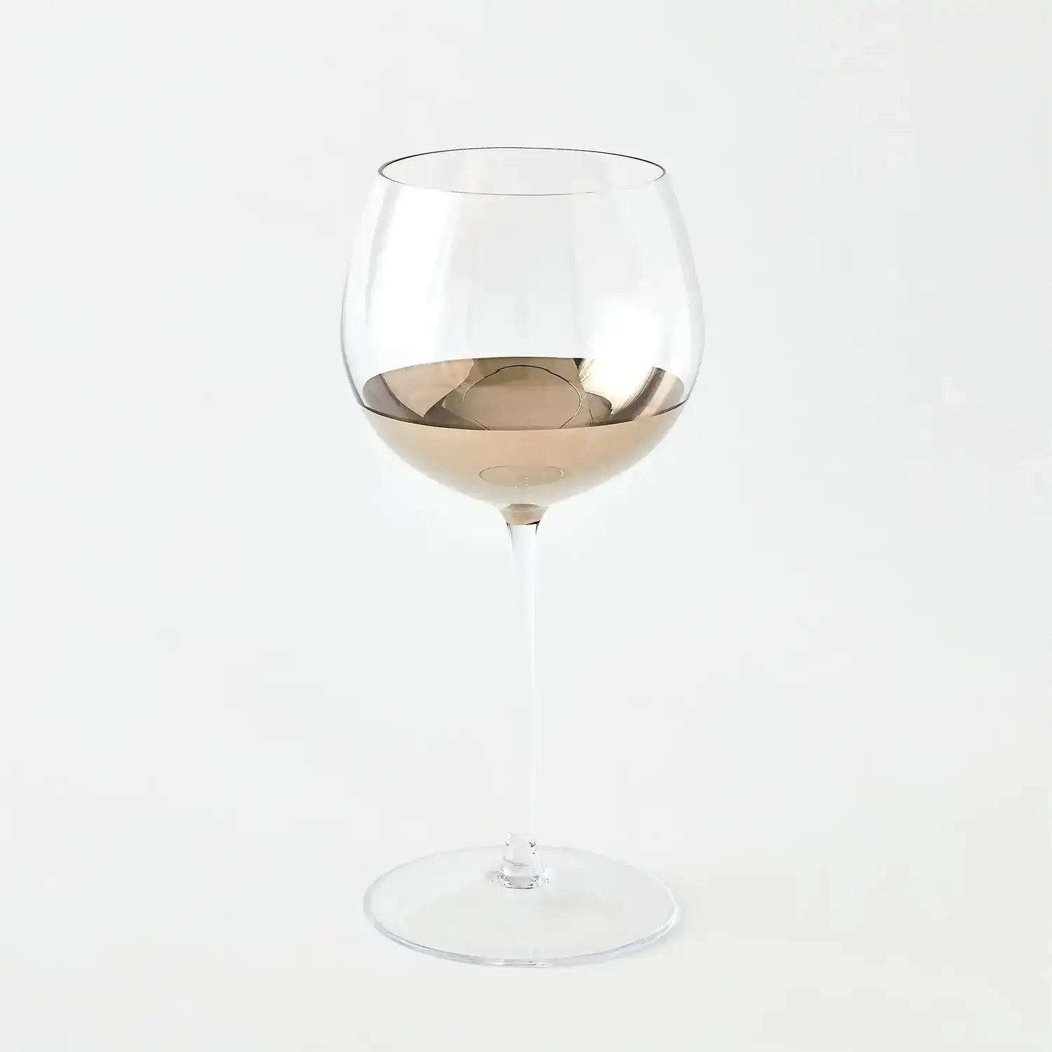 GLOBAL VIEWS METALLIC ORB WINE GLASS - Decorative Accents