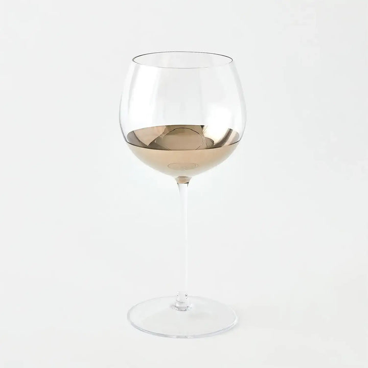 GLOBAL VIEWS METALLIC ORB WINE GLASS - Decorative Accents