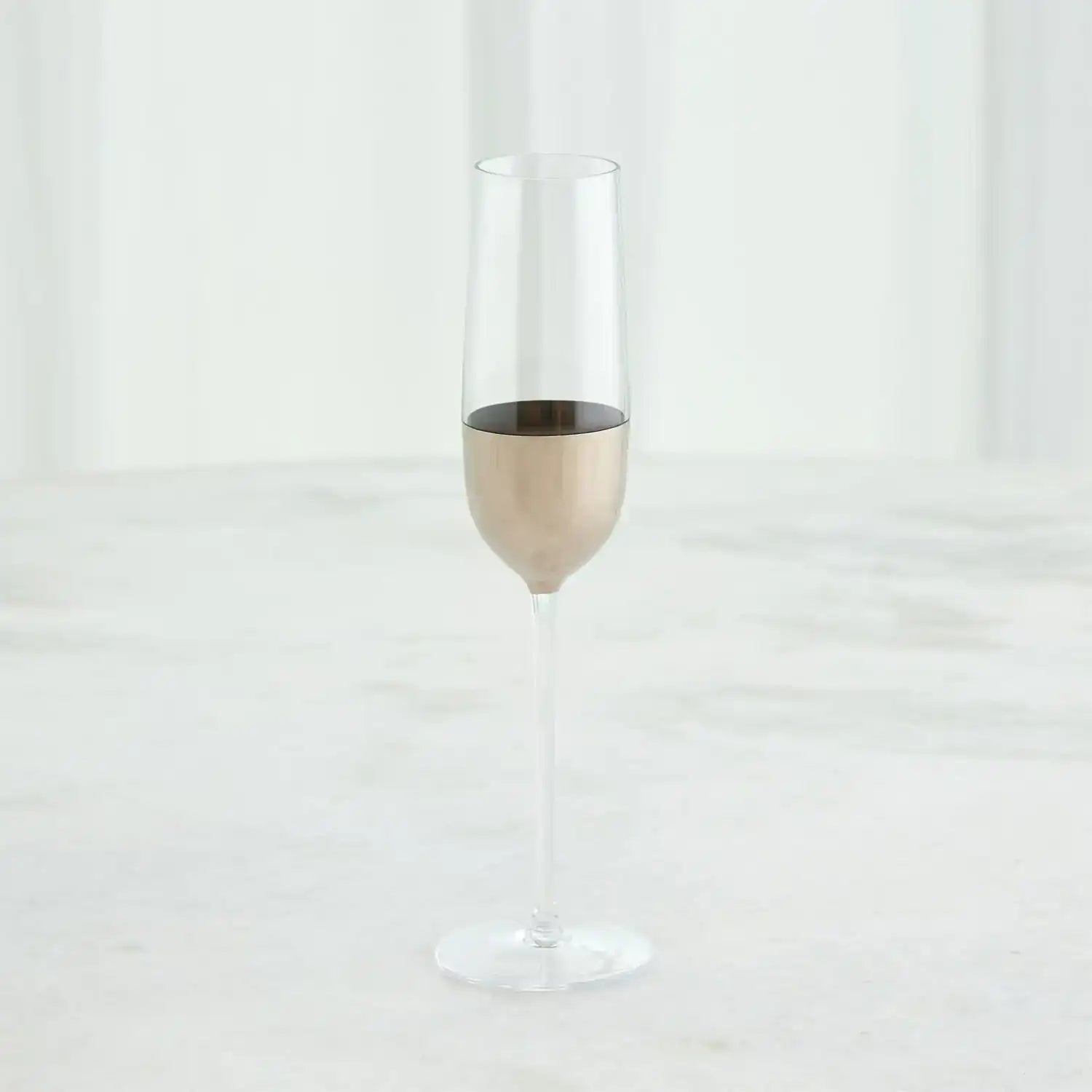 GLOBAL VIEWS METALLIC ORB CHAMPAGNE FLUTE - Decorative Accents