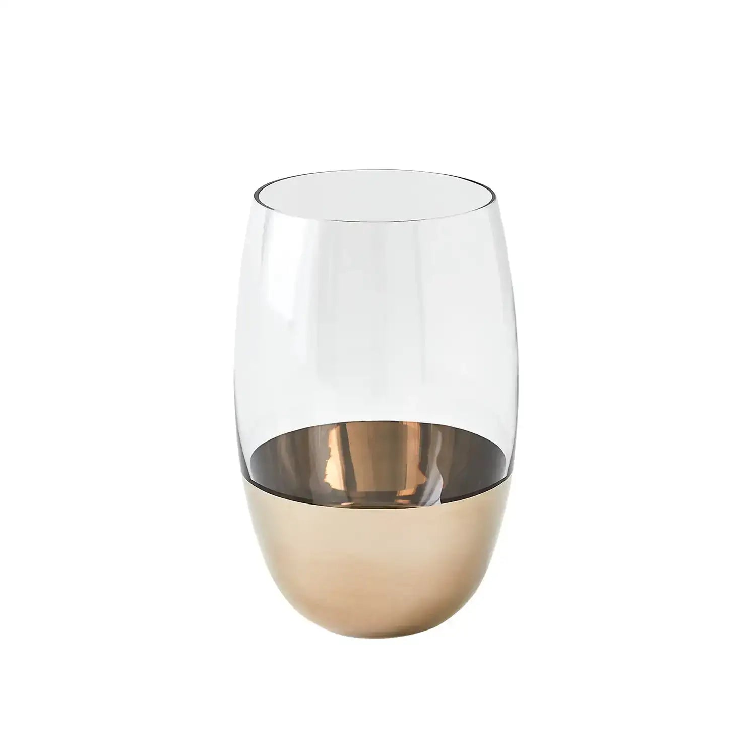 GLOBAL VIEWS METALLIC ORB HIGHBALL GLASS - Decorative Accents