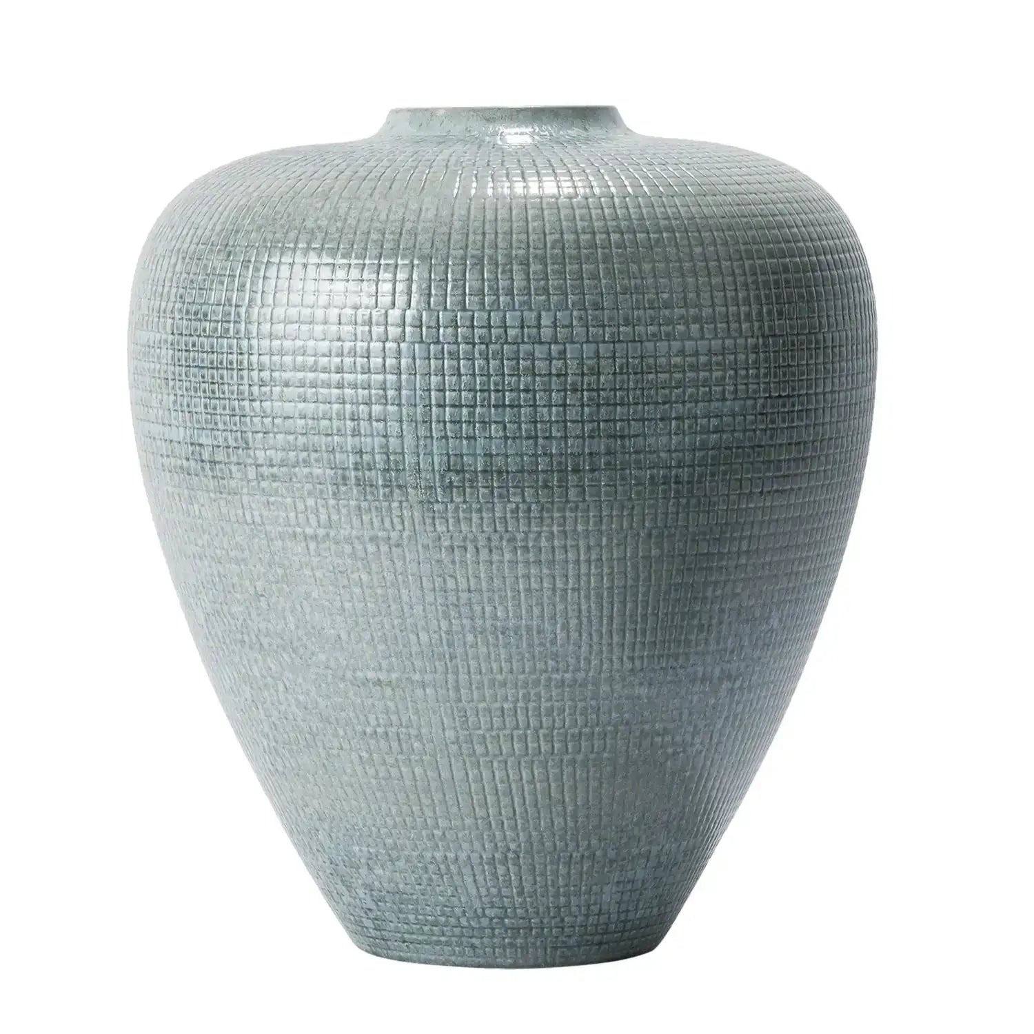 GLOBAL VIEWS CHECK BULBOUS VASE - Decorative Accents