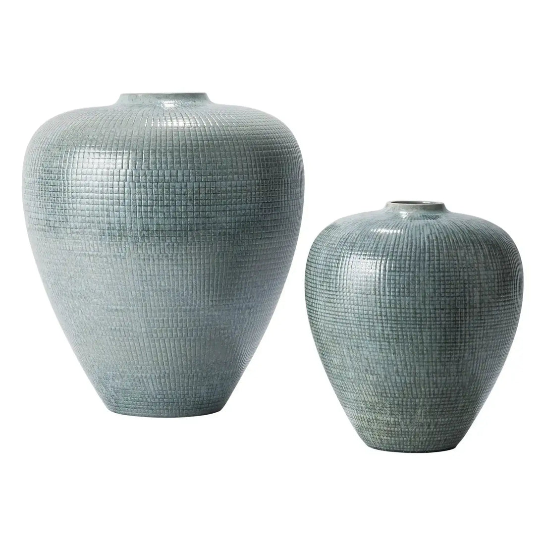 GLOBAL VIEWS CHECK BULBOUS VASE - Decorative Accents