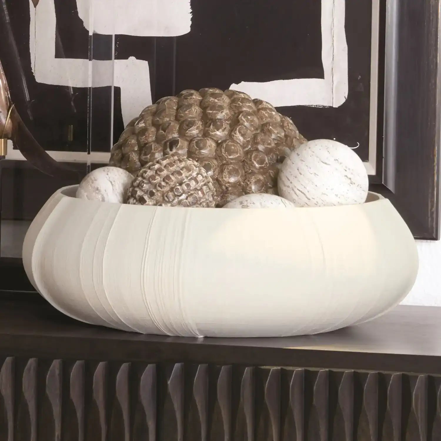 GLOBAL VIEWS LINEN CENTERPIECE - Decorative Accents