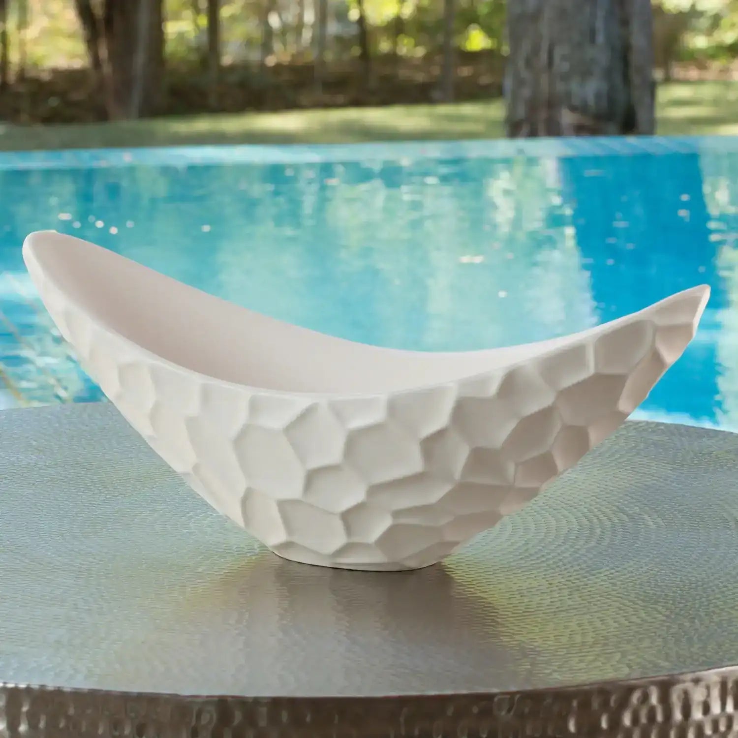 GLOBAL VIEWS HONEYCOMB LONG BOWL - Decorative Accents