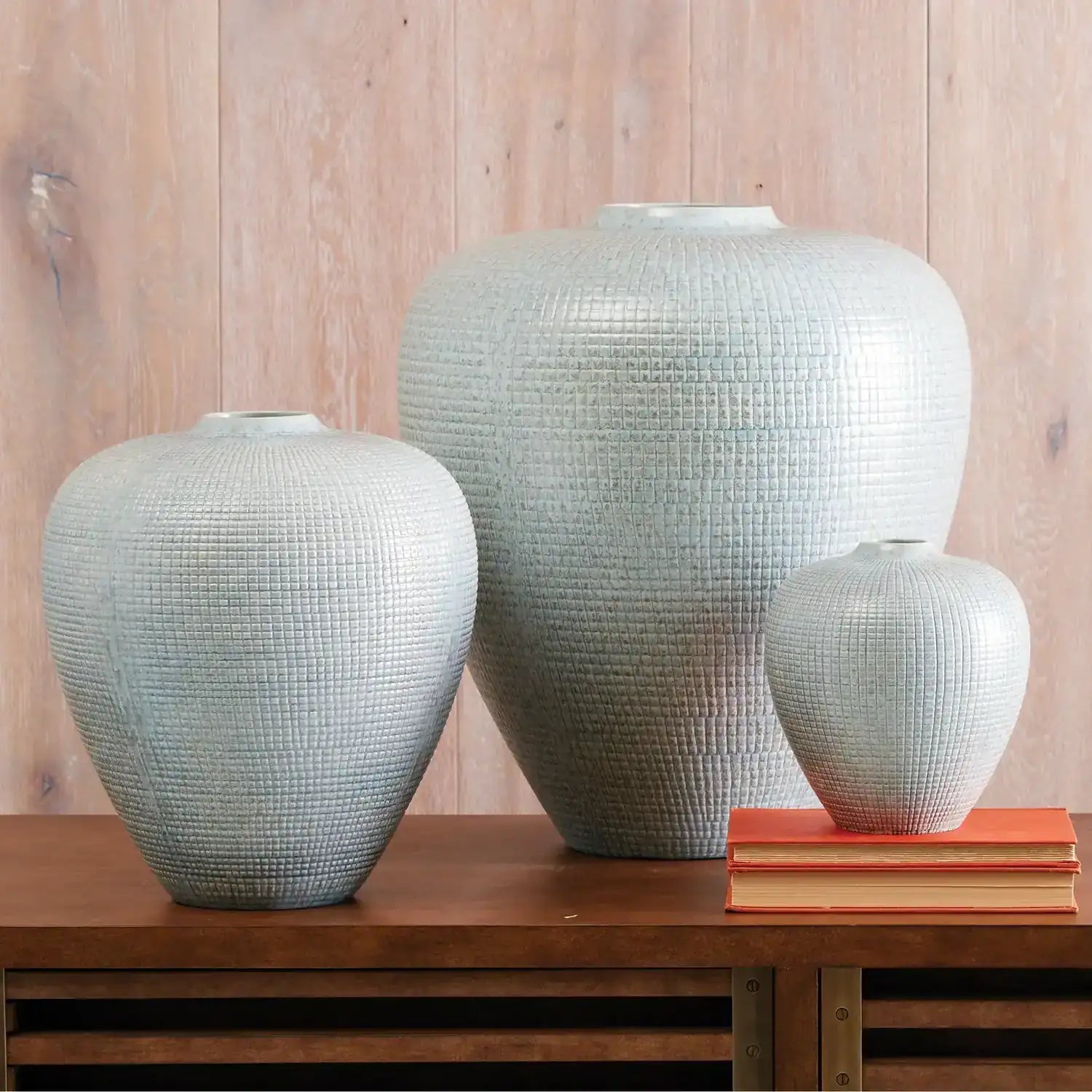 GLOBAL VIEWS MINI CHECK BULBOUS VASE - Decorative Accents