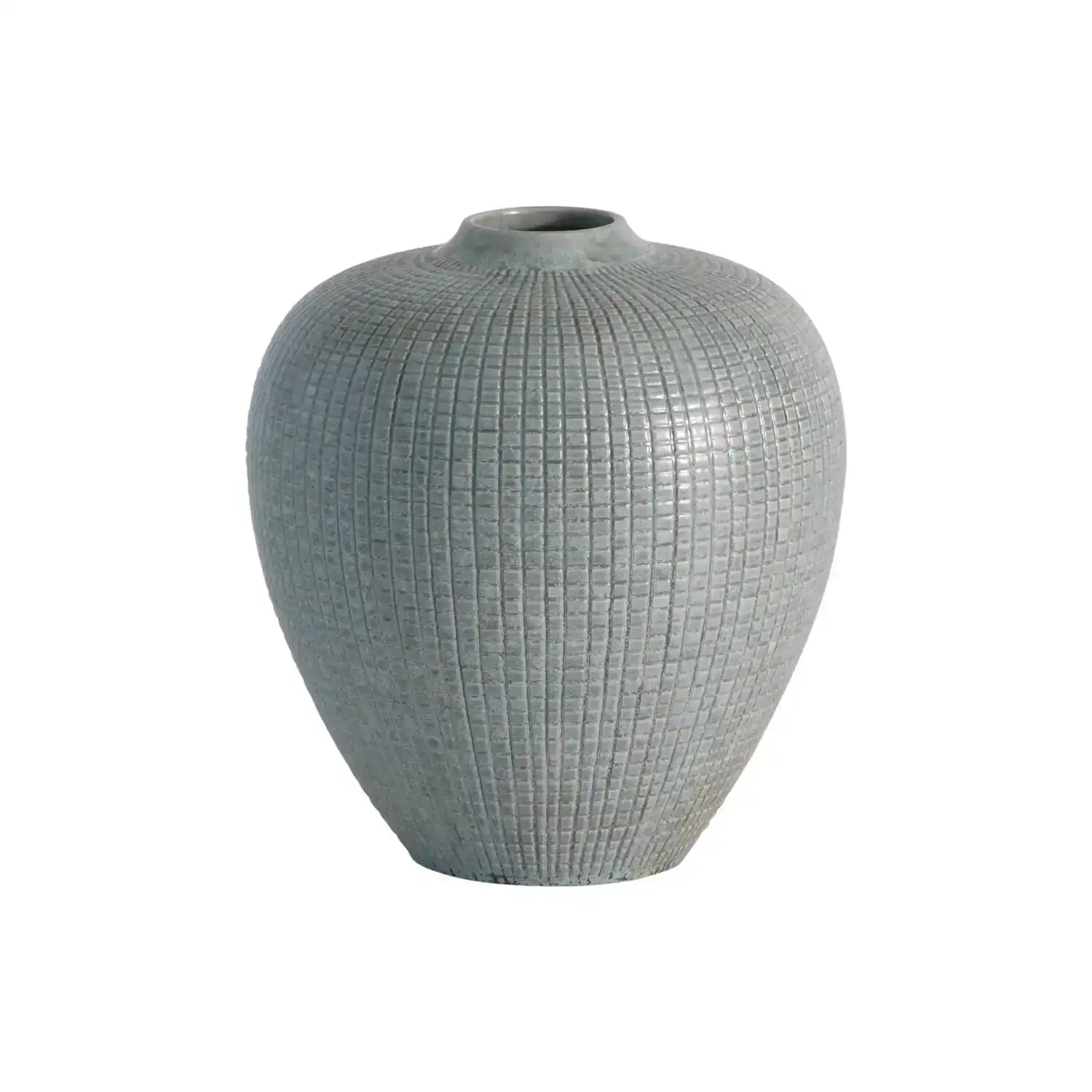 GLOBAL VIEWS MINI CHECK BULBOUS VASE - Decorative Accents