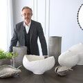 GLOBAL VIEWS ASYMMETRICAL STIPPLE VASE - Decorative Accents