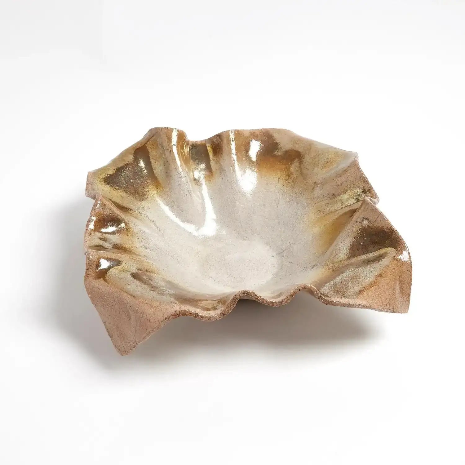 GLOBAL VIEWS FOLDED RIPPLE BOWL - Decorative Accents