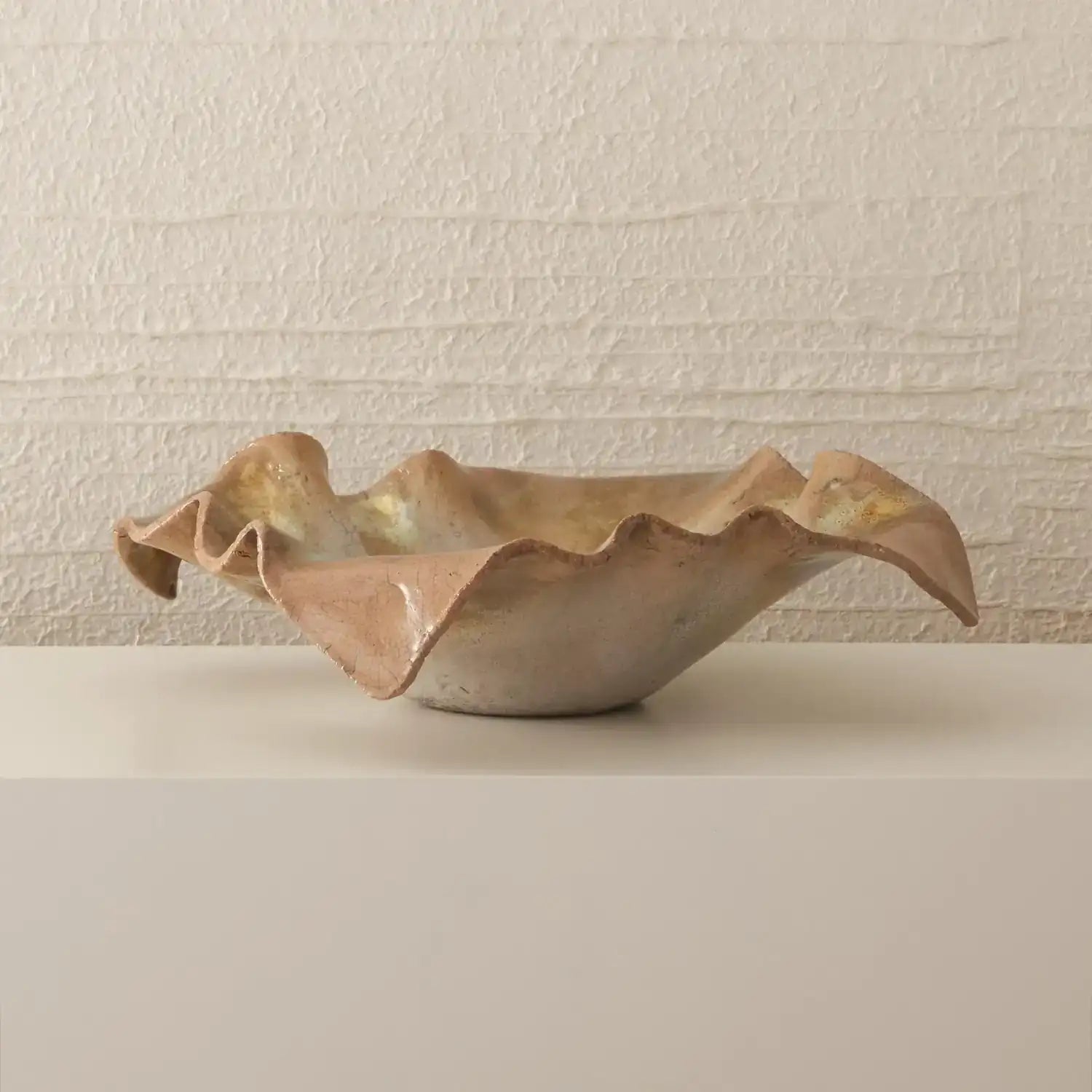 GLOBAL VIEWS FOLDED RIPPLE BOWL - Decorative Accents
