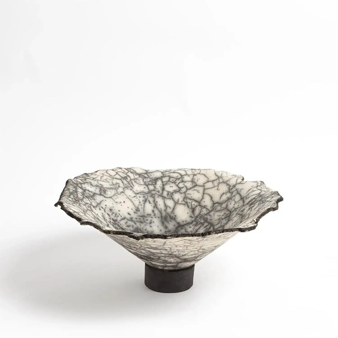 GLOBAL VIEWS CRACKLED FOOTED BOWL - Decorative Accents