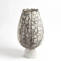 GLOBAL VIEWS CRACKLED FOOTED VASE - Decorative Accents