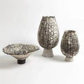GLOBAL VIEWS CRACKLED FOOTED VASE - Decorative Accents