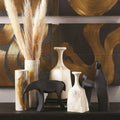 GLOBAL VIEWS GOLDEN RAKU VASE - Decorative Accents