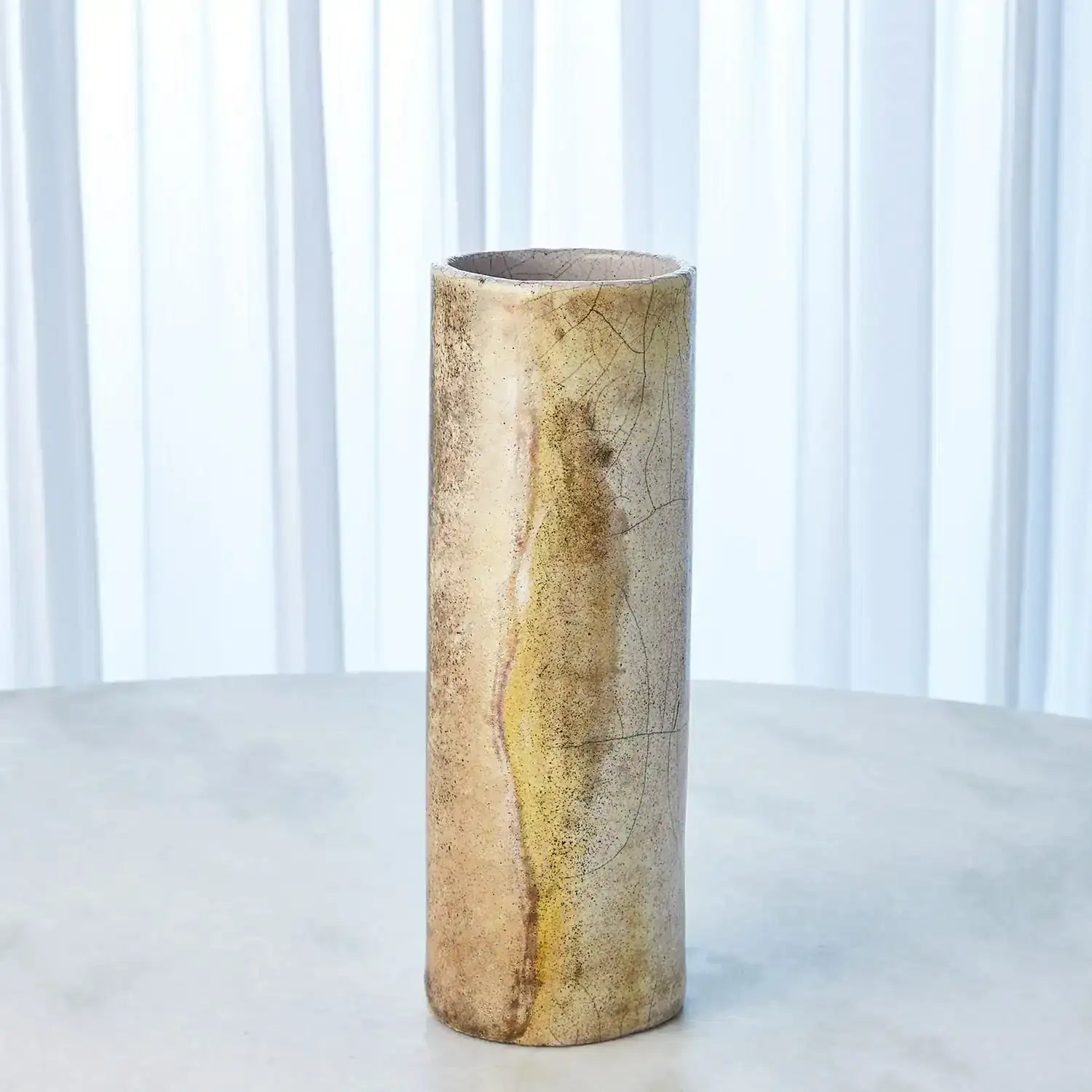GLOBAL VIEWS GOLDEN RAKU VASE - Decorative Accents