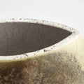 GLOBAL VIEWS GOLDEN RAKU FLAT ROUND VASE - Decorative Accents