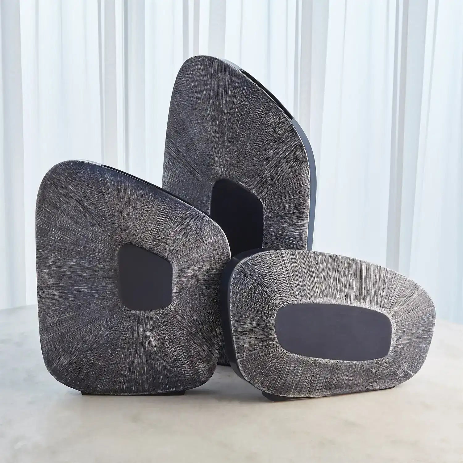 STUDIO A HOME OFFSET SQUARE SCRATCH VASE - Decorative Accents