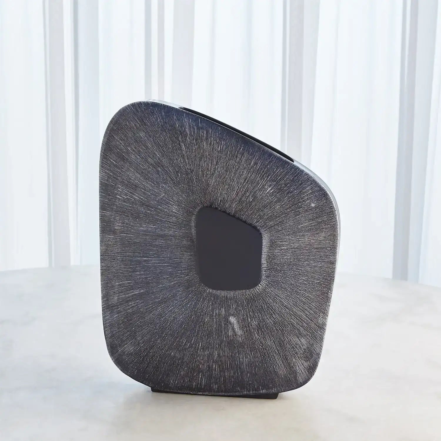 GLOBAL VIEWS OFFSET SQUARE SCRATCH VASE - Decorative Accents