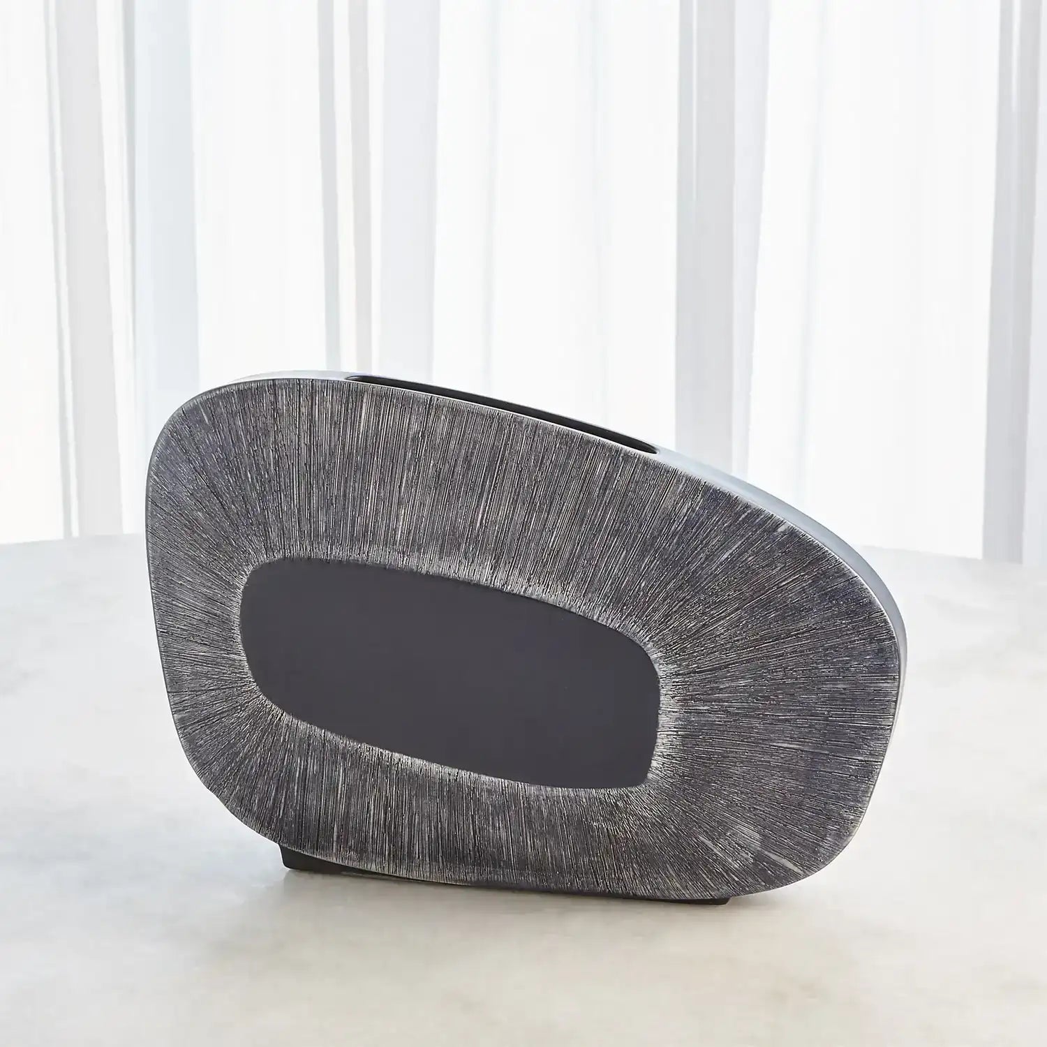 GLOBAL VIEWS OFFSET SQUARE SCRATCH VASE - Decorative Accents