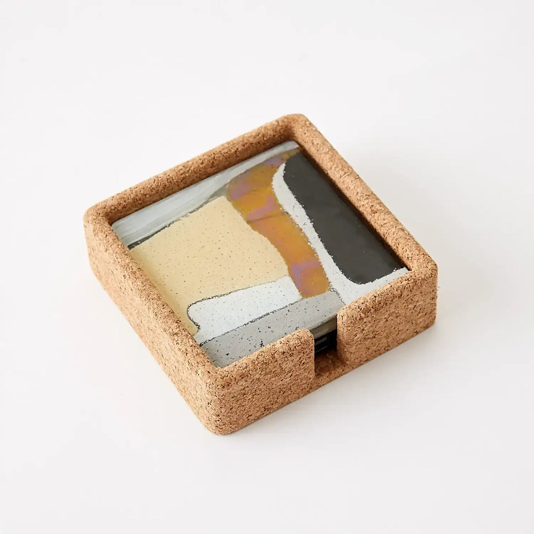 STUDIO A HOME CASHMERE GLASS COASTER SET - Art