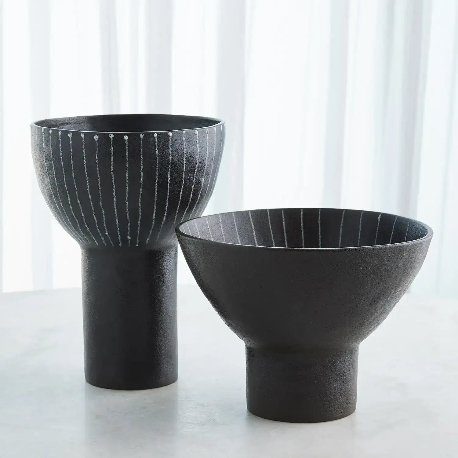 GLOBAL VIEWS CINDER FOOTED BOWL - Decorative Accents