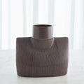 GLOBAL VIEWS RIBBED COLLAR VASE - Decorative Accents