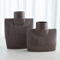 GLOBAL VIEWS RIBBED COLLAR VASE - Decorative Accents