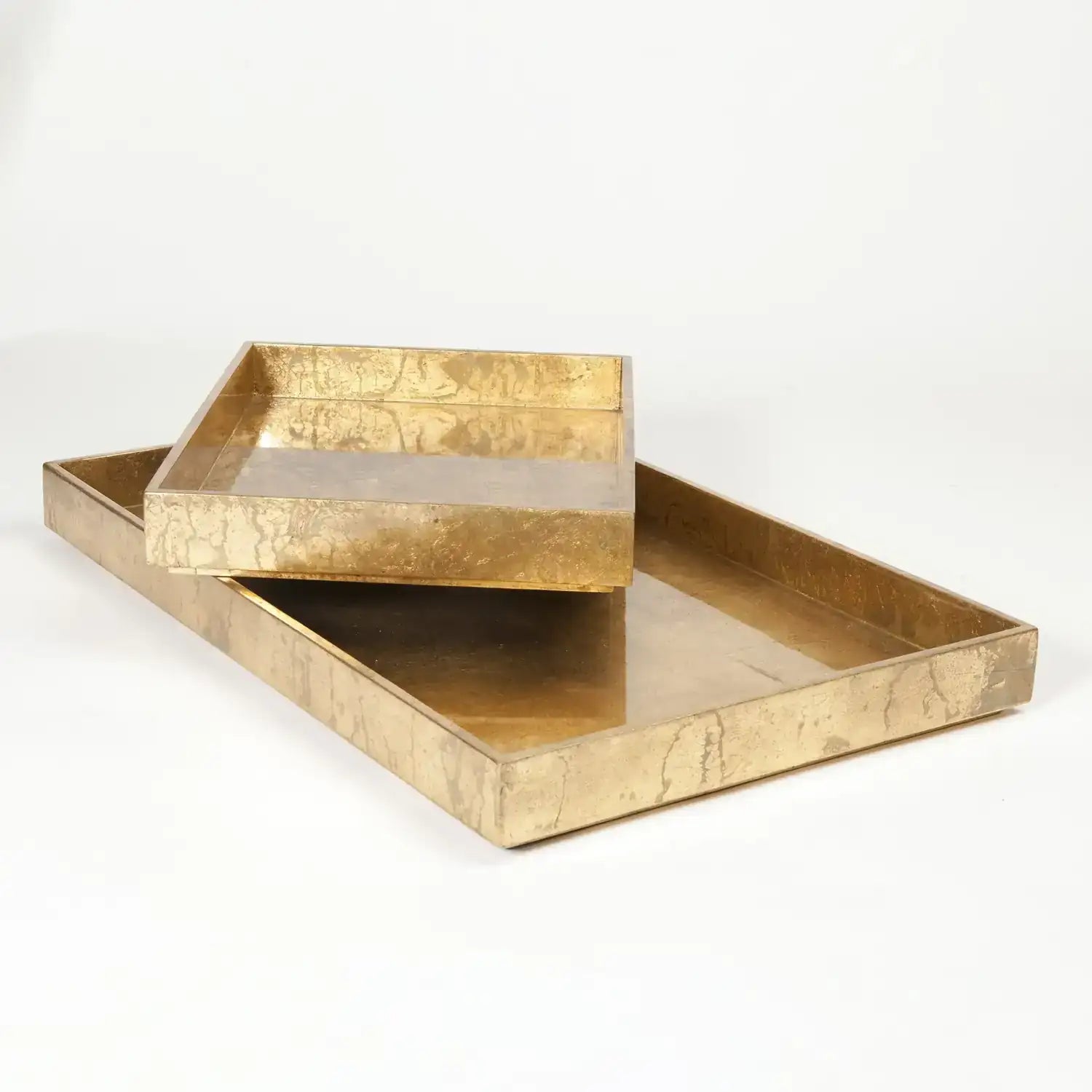 GLOBAL VIEWS LUXE GOLD LEAF RECTANGLE TRAY - Decorative Accents