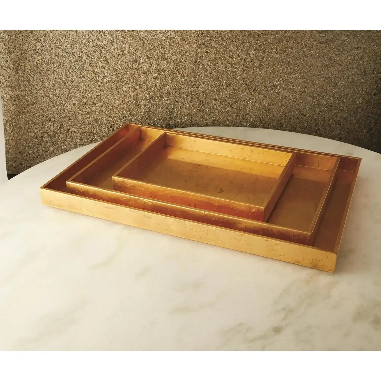 GLOBAL VIEWS LUXE GOLD LEAF RECTANGLE TRAY - Decorative Accents