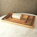 GLOBAL VIEWS LUXE GOLD LEAF RECTANGLE TRAY - Decorative Accents
