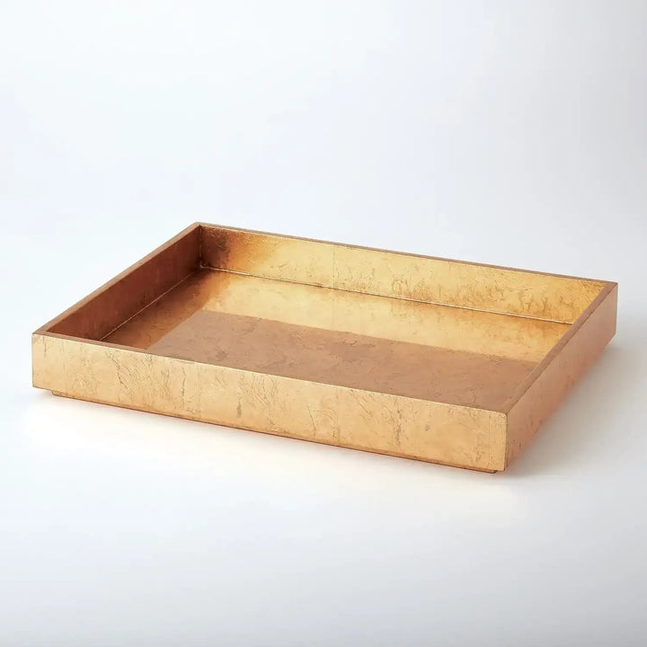 GLOBAL VIEWS LUXE GOLD LEAF RECTANGLE TRAY - Decorative Accents