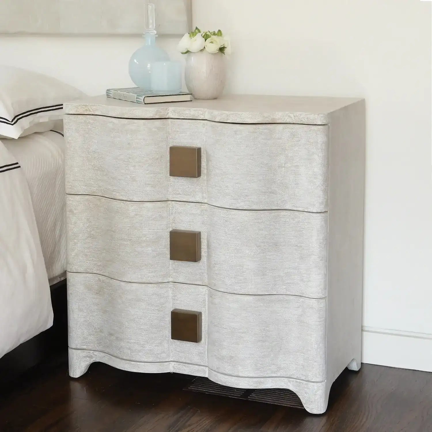 GLOBAL VIEWS TOILE LINEN BEDSIDE CHEST - Beds